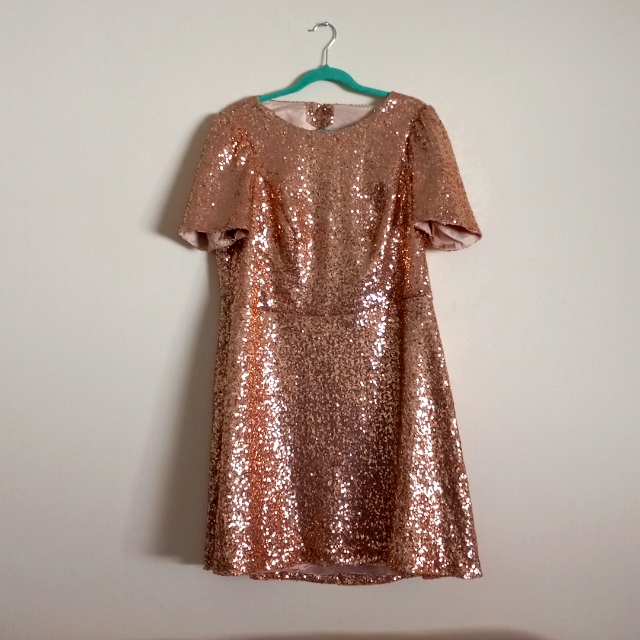 No Brand 11 Gold Sequin Dress